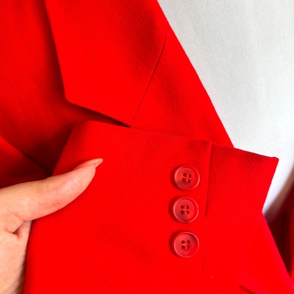 Vintage Pendleton Red Wool Blazer USA Made 100% Virgin Wool 80s 90s Size M - Picture 2 of 13